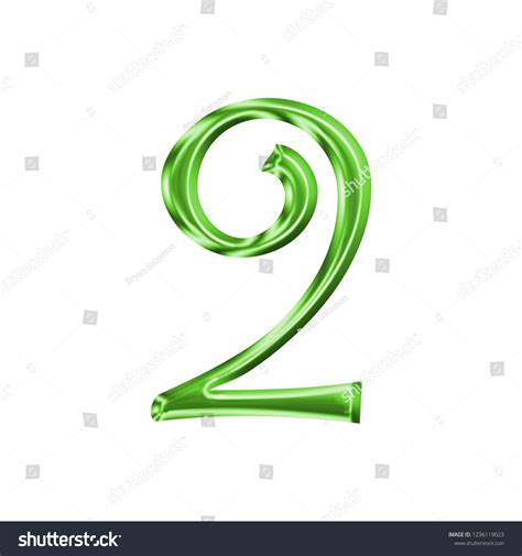Glowing Green Number Two 2 3d Stock Illustration 1236119023 | Shutterstock