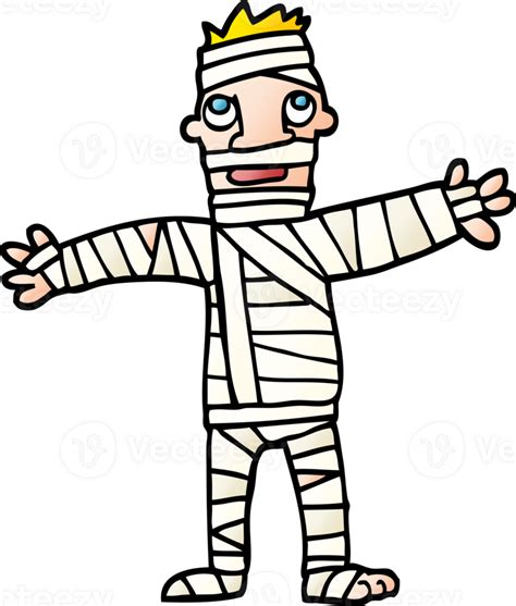 Gradient Illustration Cartoon Man In Bandages 45012267 Png