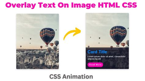 Html Overlay Text On Image Css Animation Css Hover Effects Youtube