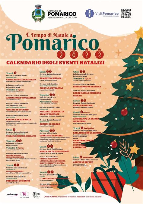 Il Comune Di Pomarico D Il Via Al Calendario Degli Eventi Natalizi