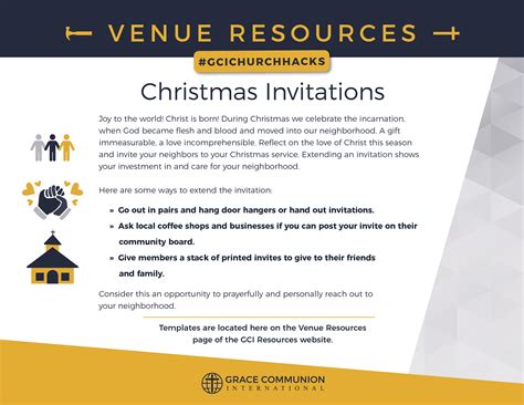 Venue Resources: Christmas Invitations – GCI Equipper