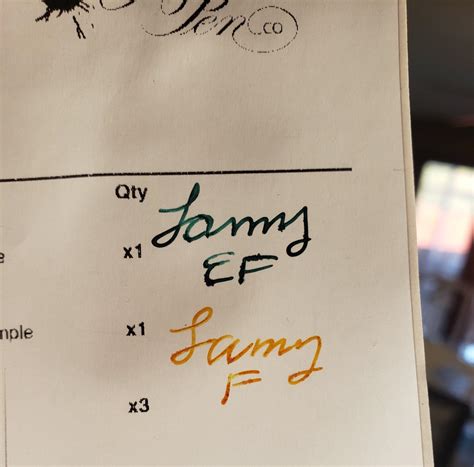 Is the Lamy EF nib normally the same as the Lamy F?? Both seem to be ...