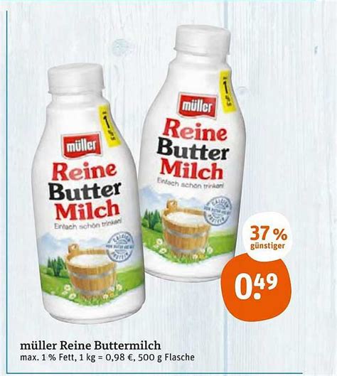 M Ller Reine Buttermilch Angebot Bei Tegut