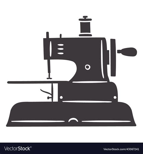 Sewing Machine Vintage Small Royalty Free Vector Image