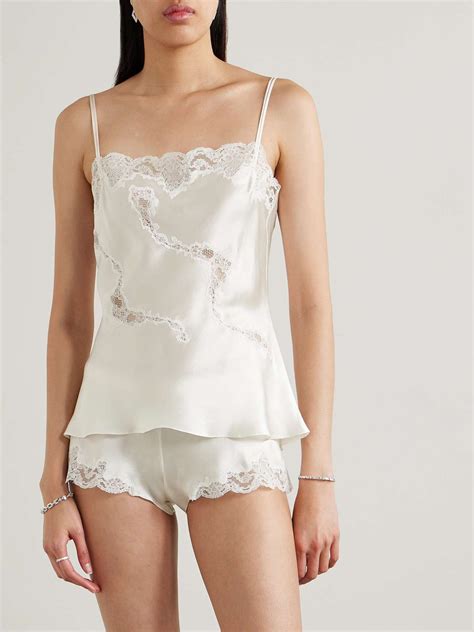 CARINE GILSON Lace Trimmed Silk Satin Camisole In 2024 Satin Camisole