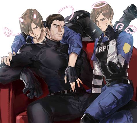 Leon S Kennedy And Chris Redfield Resident Evil And 2 More Drawn By