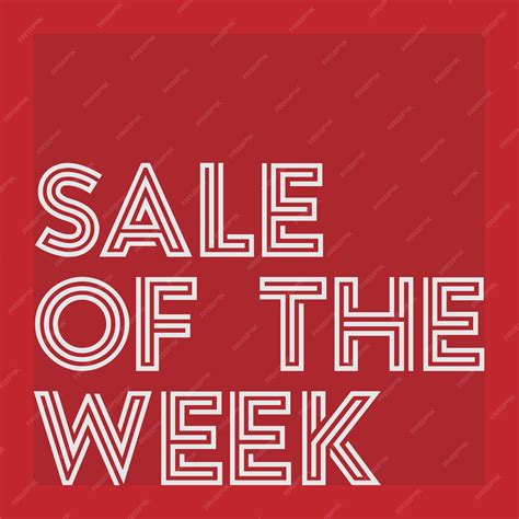 Premium Vector | Red Sale of the Week Vector mark Sale Banner