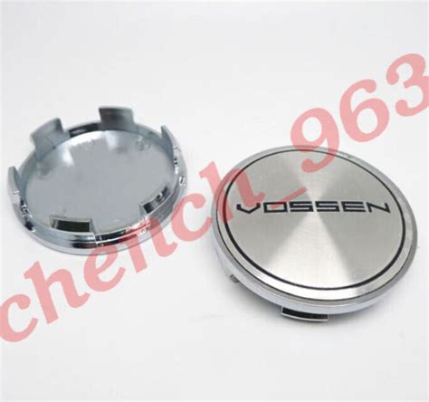 4pcs 65 Mm For Vossen Silver Black Badge Alloy Wheel Center Caps Hub