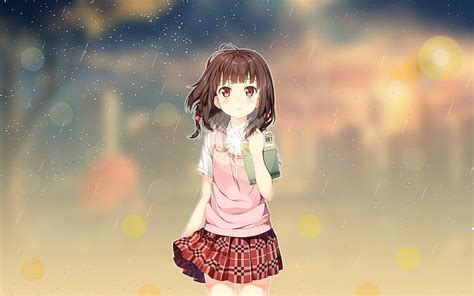 アニメ、 女の子、 雨、 空、 Hdデスクトップの壁紙 Wallpaperbetter