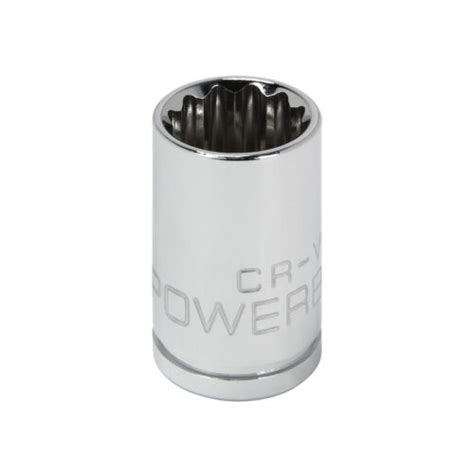 Powerbuilt Inch Drive X Mm Point Shallow Socket Ebay