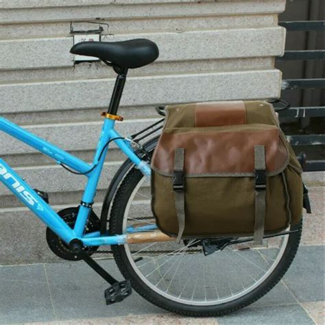 VÉLO DOUBLE SACOCHE Sac Toile Bicyclette Siège Arrière Rangement Coffre