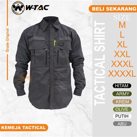 Jual BEST SELLER KEMEJA PRIA TACTICAL W TAC LENGAN PANJANG BAJU