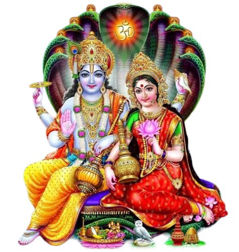 Shri Vishnu Laxmi Narayan Png Image