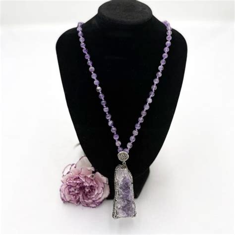 Amethyst Beaded Necklace - Sparks of Purpose