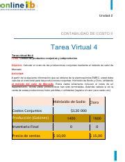 Tarea Virtual 4 CCII Pdf Unidad 2 CONTABILIDAD DE COSTO II Tarea