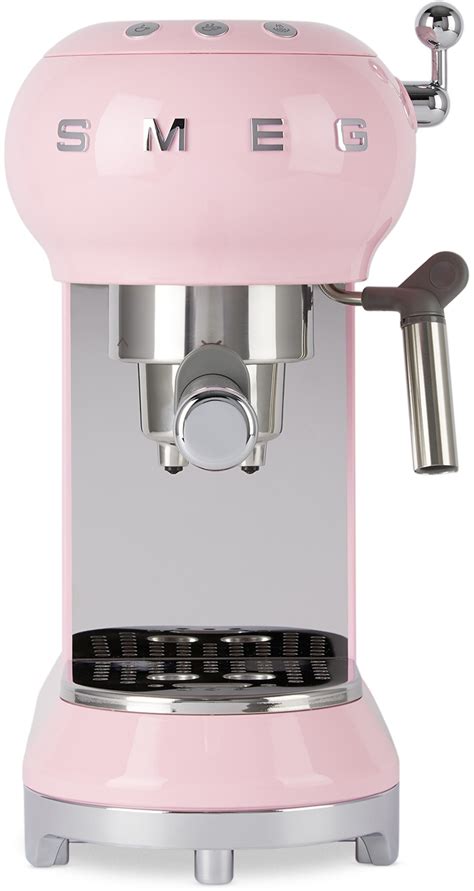 Smeg Pink Retro Style Espresso Manual Coffee Machine Smeg