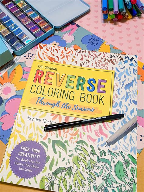 The Original Reverse Coloring Book Through The Seasons Fun For All Ages