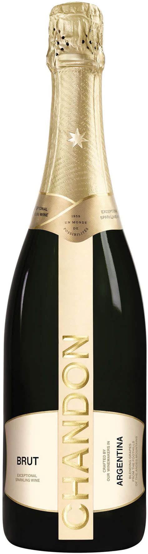 Вино игристое Chandon Brut белое сухое 0 75 л 12 7790975000183