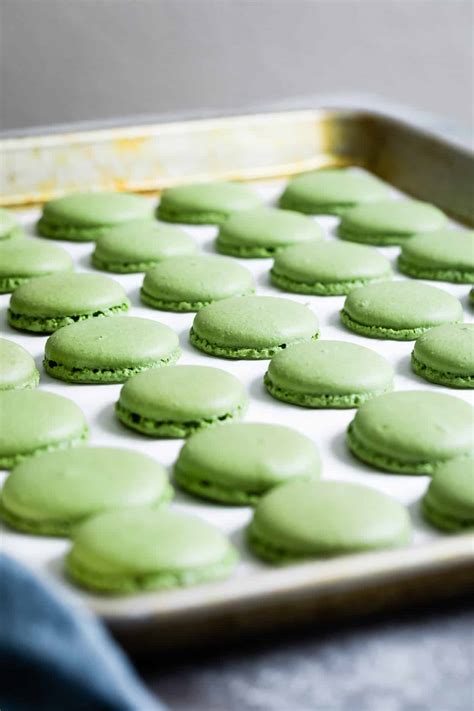 Matcha Macarons With Mango Buttercream Snixy Kitchen