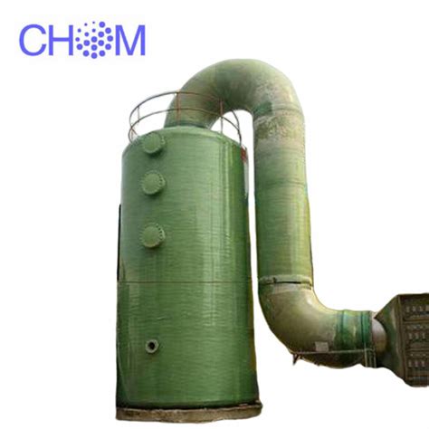 Used Stainless Steel Spray Tower FRP Dust Scrubber Waste Gas Treatment