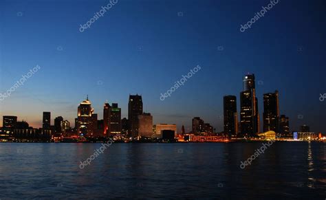 Night skyline Detroit — Stock Photo © icholakov01 #11646950