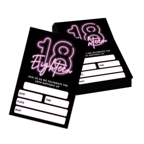 birthday invitation card girl 18 years 10