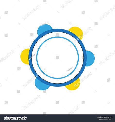 Funny Kids Musical Instrument Tambourine Vector Stock Vector Royalty