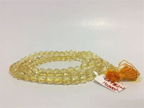 Golden Party Wear Citrine Mala Size Inch At Rs Piece In