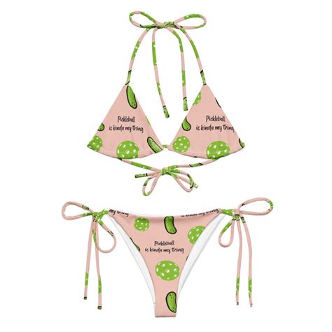 Pickleball All Over Print Recycled String Bikini Etsy