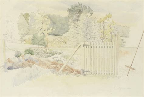 Sold Price Gilbert Spencer Ra British 1892 1979 Erecting The Gate