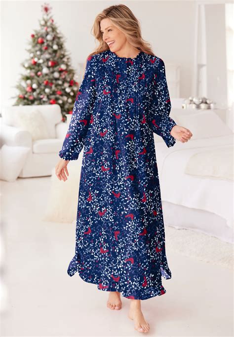 Long Flannel Nightgown Woman Within