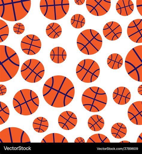 Basketball Seamless Pattern Royalty Free Vector Image