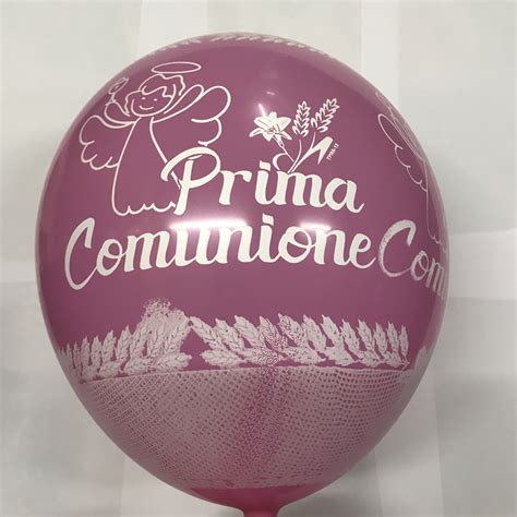 Palloncini Prima Comunione Rosa Globo Angelo L Arte Pirotecnica Di