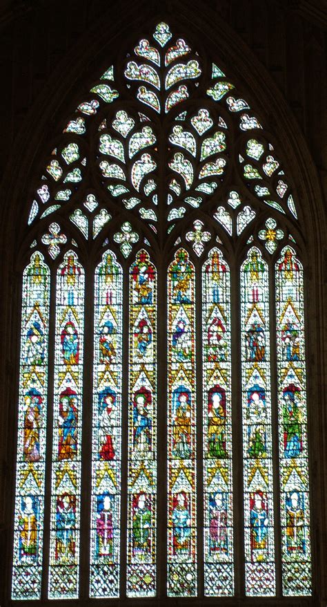 The eight panels of the West Window - York Minster