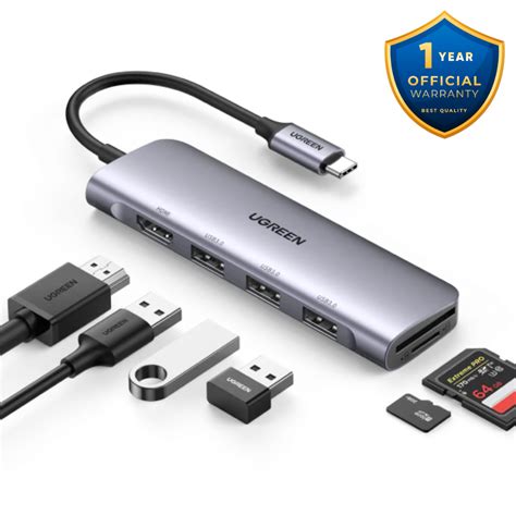 Ugreen CM511 6 In 1 USB C To USB Hubs 20956A Penguin Bd