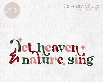 Let Heaven and Nature Sing SVG - Etsy