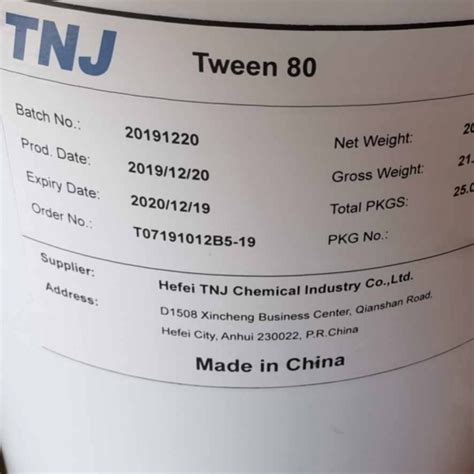 Buy Tween Polysorbate Cas From China Manufacturer And