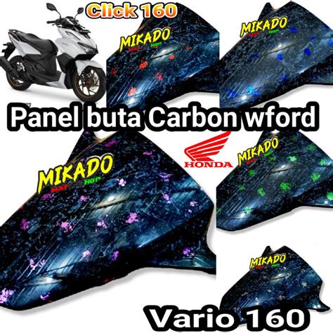 Jual DASI BUTA VARIO 160 CARBON WFORD PANEL DEPAN DASI DUDUKAN PLAT