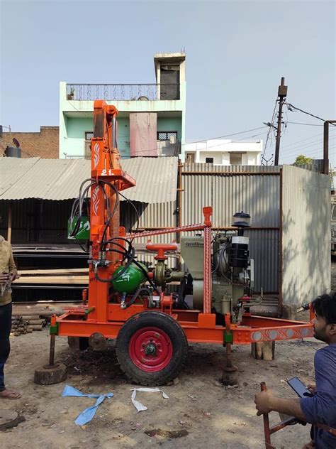 Steel Mini Hydraulic Borewell Machine 22hp Automation Grade Automatic