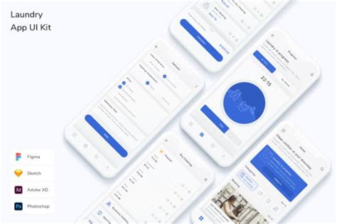 Laundry App Ui Kit Graphic By Betush Creative Fabrica