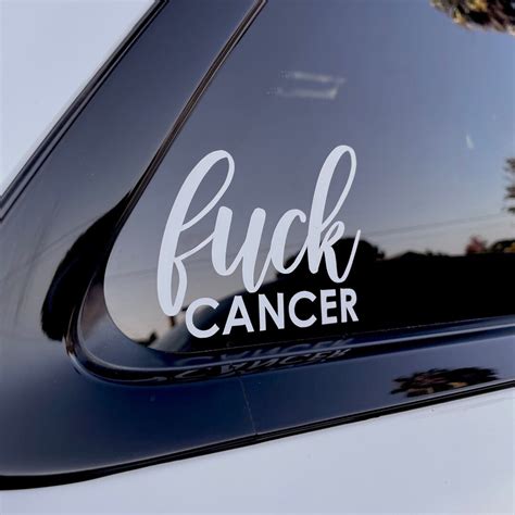 Fuck Cancer Sticker Breast Cancer Awareness Sticker Etsy