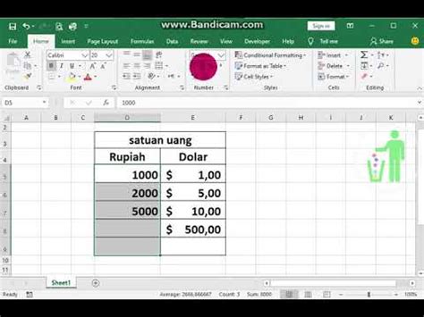 Membuat Format Mata Uang Excel Youtube