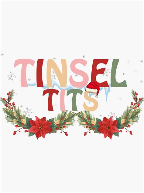 Tinsel Tits And Jingle Balls Funny Matching Christmas Couple Sticker For Sale By Wfreed