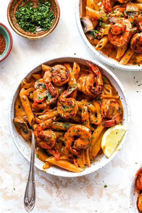 Creamy Cajun Shrimp Pasta Dishing Out Health