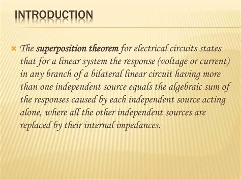 Superposition Theorem PPT