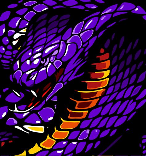 King Cobra Snake Purple Black 8324663 Vector Art At Vecteezy