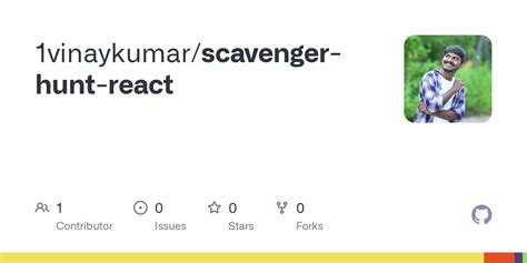 Github 1vinaykumarscavenger Hunt React