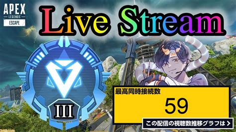 ライブ同時接続数グラフ『【apex】深夜のまったりダイヤランク配信【apex Legends 生放送】 』 Livechart