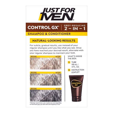 Order Just For Men Control Gx Grey Reducing 2 In 1 Shampoo And Conditioner 118ml Online At