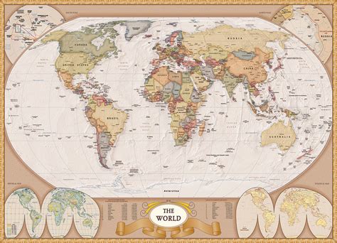 Heritage Map Of The World - 1000 Piece Puzzle - Athena Posters